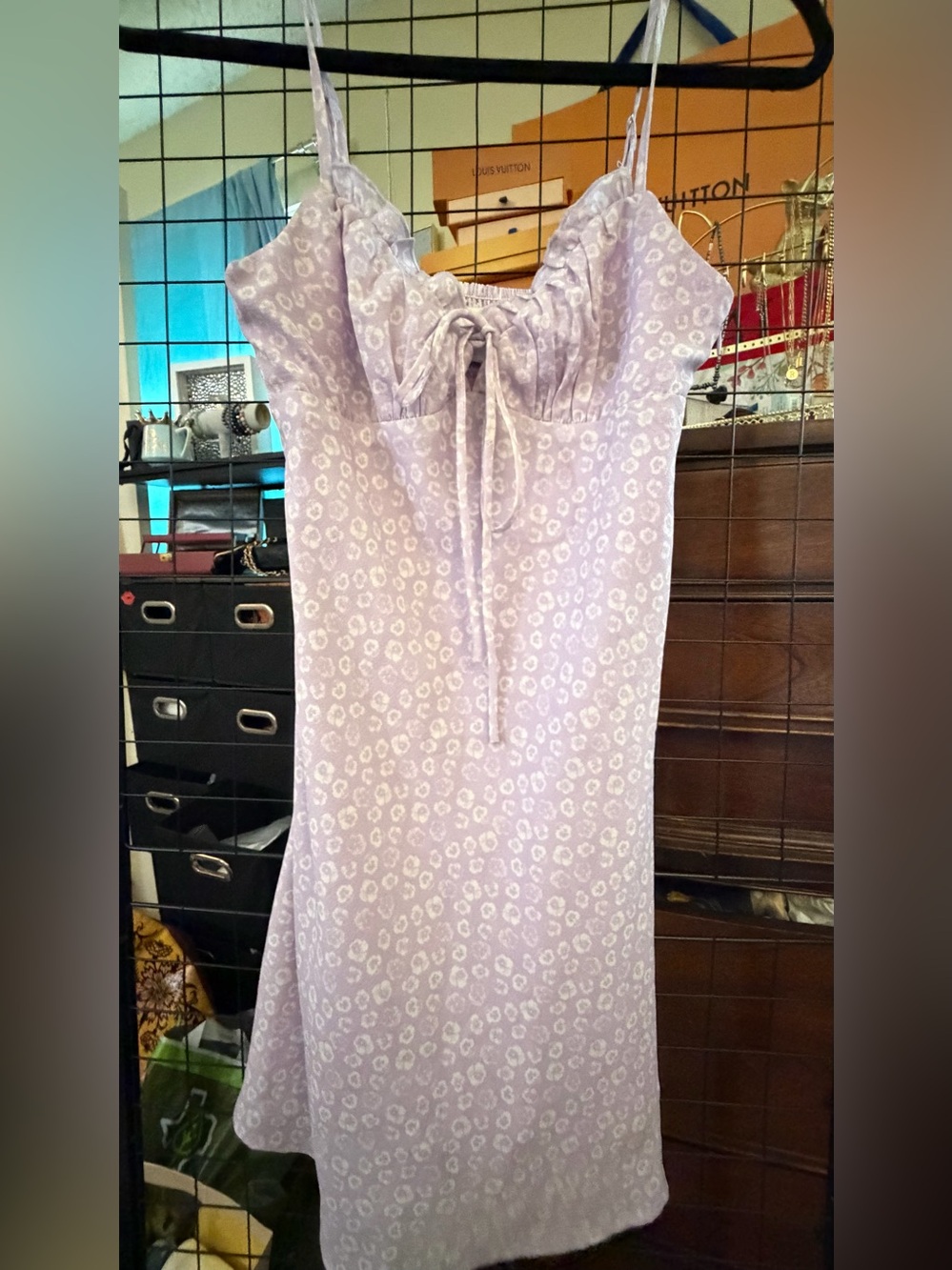 Princess Polly Lavender Animal-Print Tie-Front Slip